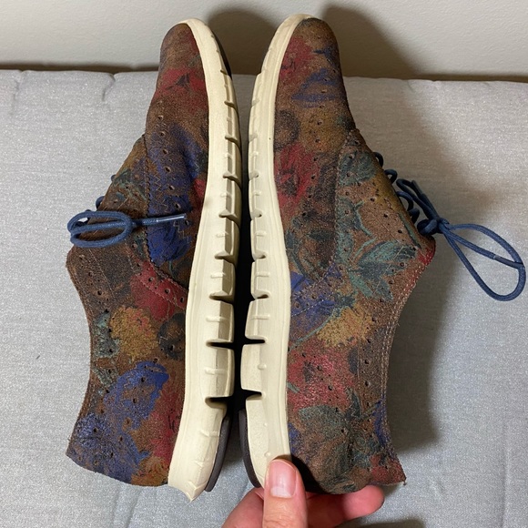 Rare Cole Haan ZeroGrand Printed Wingtip Shoes - Picture 5 of 9